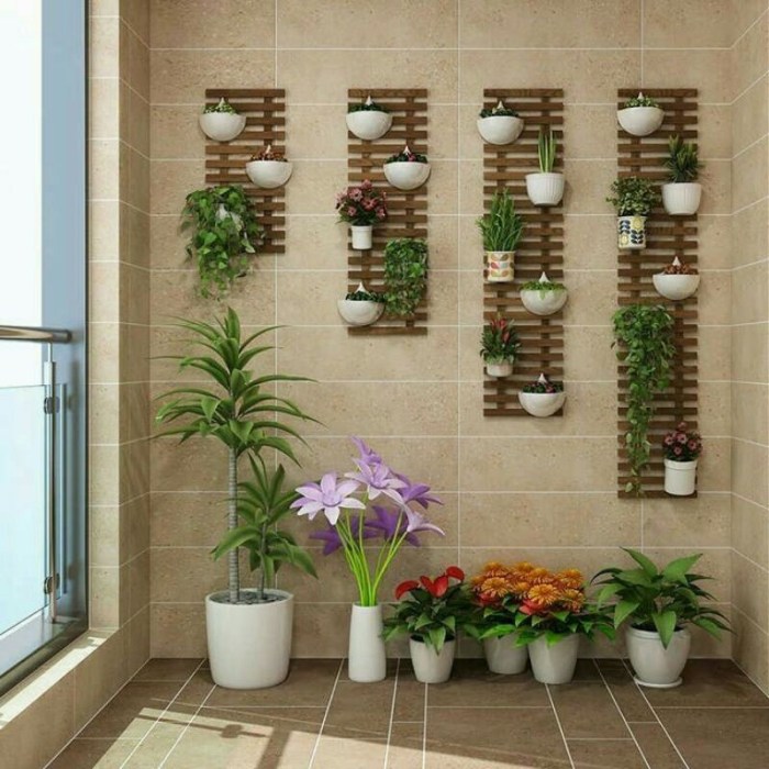 Wall mounted plant pots