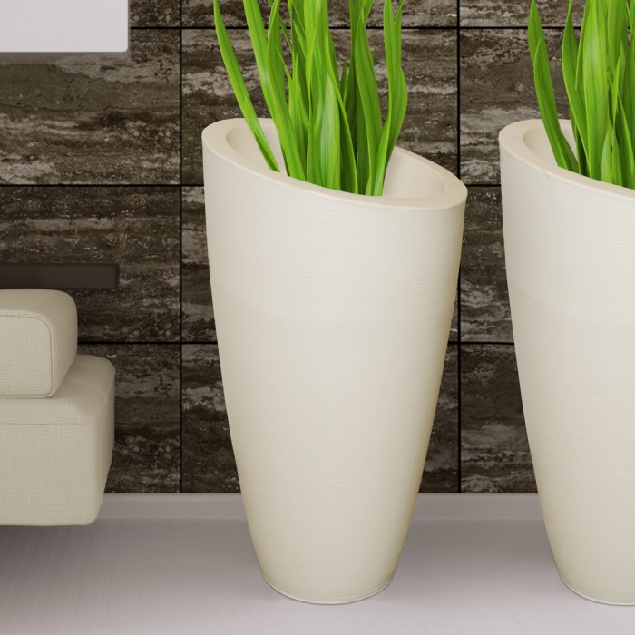 Decorative green indoor plant pots